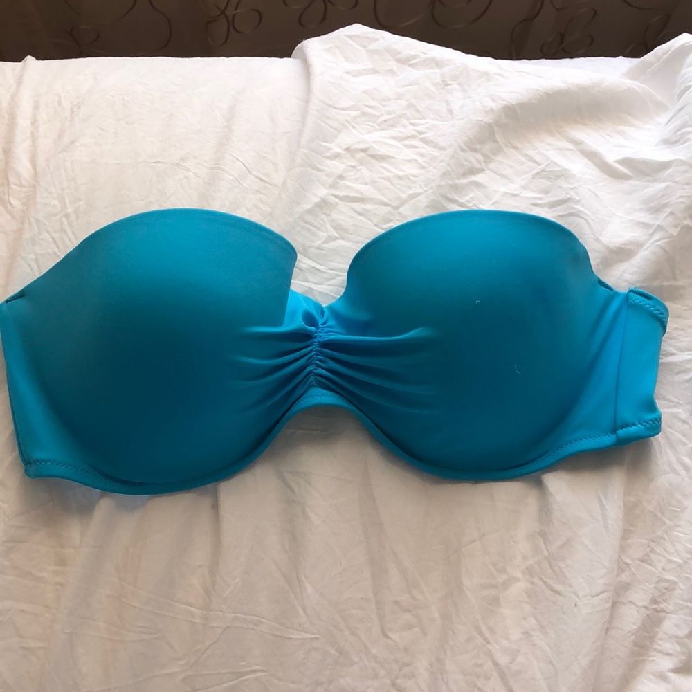 Blue bikini top